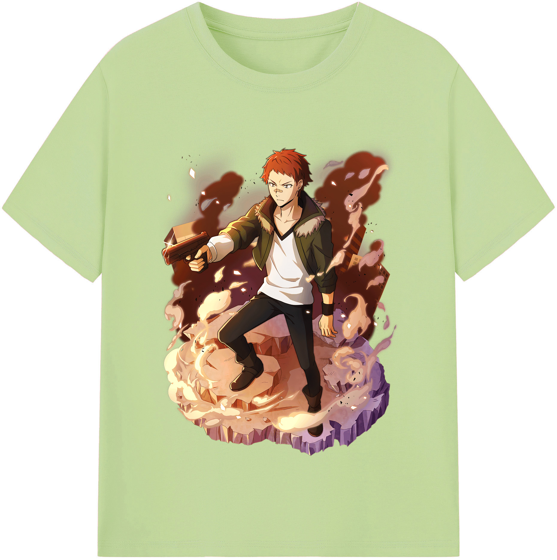 （画像用） 文豪ストレイドッグス Bungo Stray Dogs 綿100％半袖Tシャツ（フロントプリント）